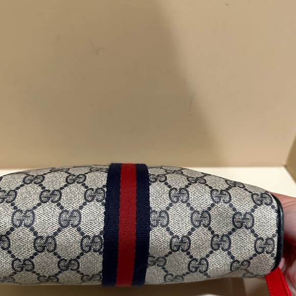 Vintage Gucci Accessory Sherry Line GG Webbed Clutch with added strap - Picture 7 of 9